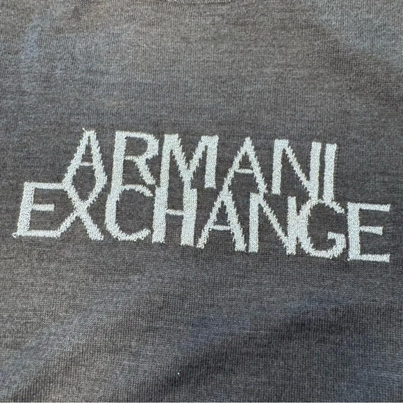 Armani Exchange Men’s Dark Gray Silver  Turtleneck Sweater Wool  Blend  Sz Small - Picture 4 of 12